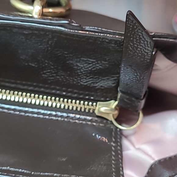 Coach Shiny Brown Shoulder Bag - Picture 8 of 14